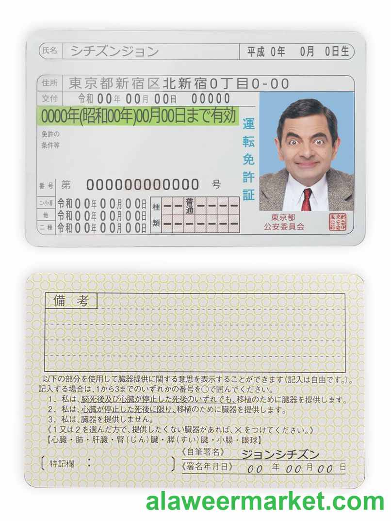 Japan driving license